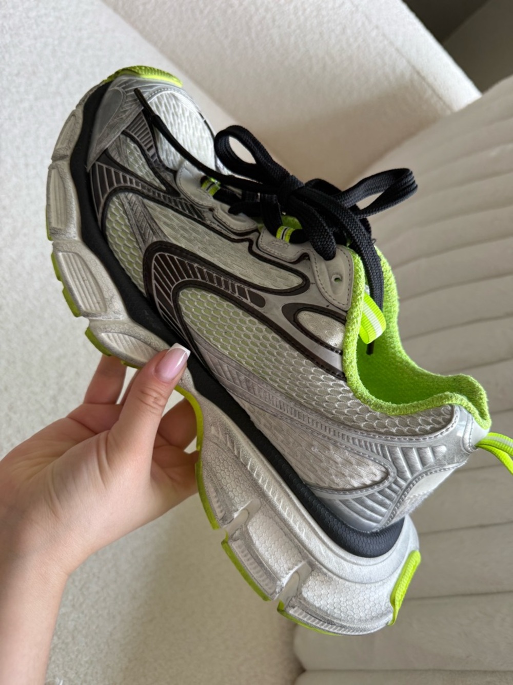 Balenciaga 3XL sneakers in a white, black, and fluo yellow colorway - Picture 2 of 6